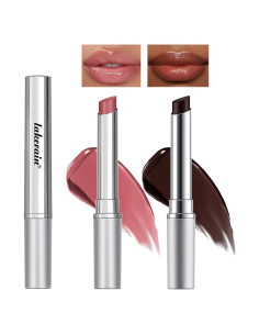 Bálsamo Labial Hidratante Mrettick 2PCS Negro y Rosa 28g