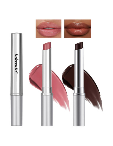 Bálsamo Labial Hidratante Mrettick 2PCS Negro y Rosa 28g