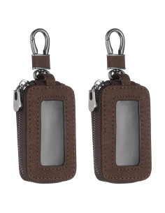 Funda de Llave de Coche HARFINGTON de Cuero Universal Caqui