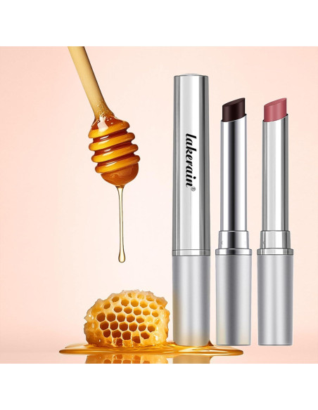 Bálsamo Labial Hidratante Mrettick 2PCS Negro y Rosa 28g