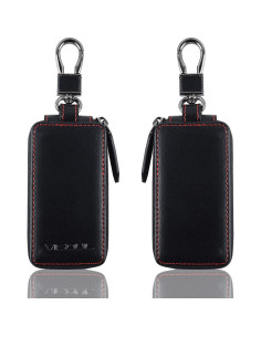 Funda de Llave de Coche de Cuero VISOUL Negra Universal 2