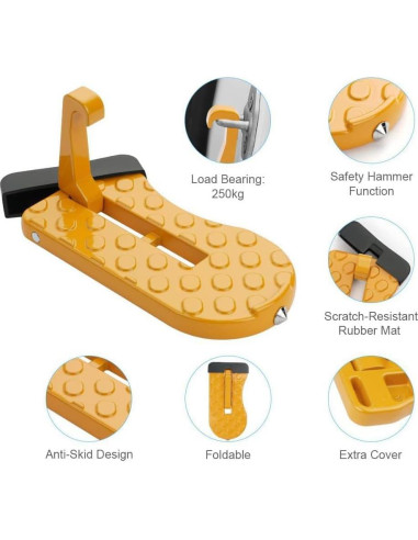 Escalón de puerta de coche Swpato con martillo de seguridad