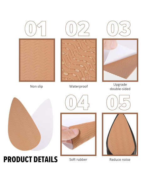 6 Piezas Protectores de Suela Antideslizantes Silicona ElevateTech