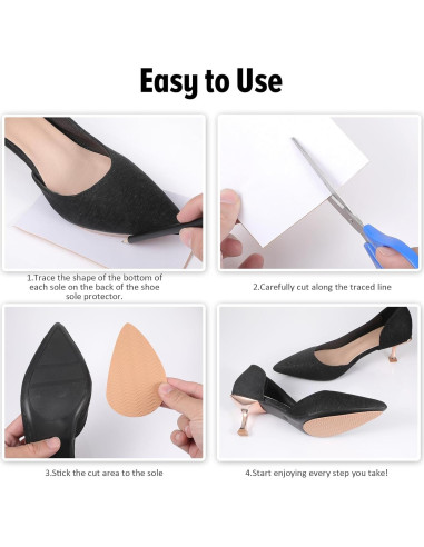 6 Piezas Protectores de Suela Antideslizantes Silicona ElevateTech