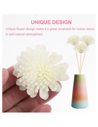 100 Flores Difusoras de Aroma WOFASHPURET - Rosa Blanca 5x5cm