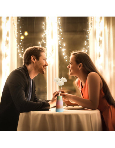 100 Flores Difusoras de Aroma WOFASHPURET - Rosa Blanca 5x5cm