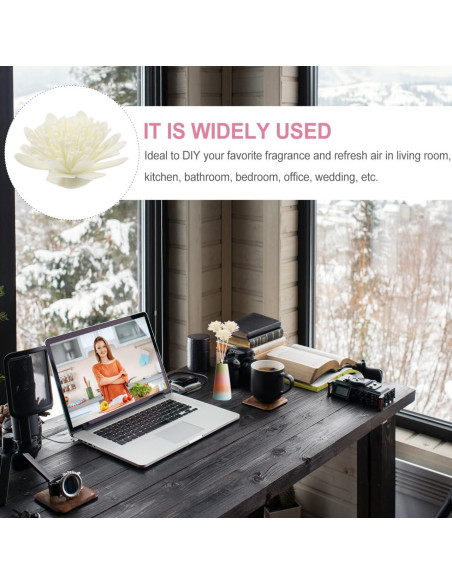 100 Flores Difusoras de Aroma WOFASHPURET - Rosa Blanca 5x5cm