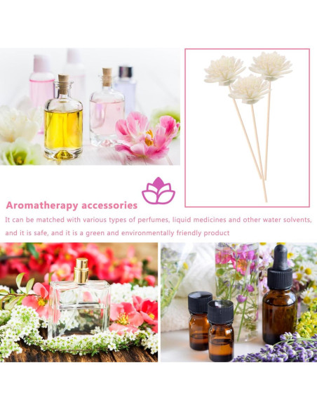 100 Flores Difusoras de Aroma WOFASHPURET - Rosa Blanca 5x5cm