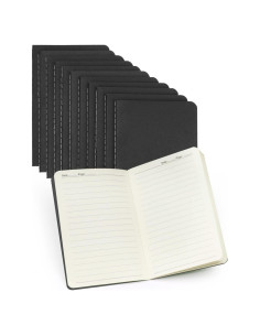 Cuadernos de Bolsillo Gwybkq 12 Piezas 30 Hojas Negro