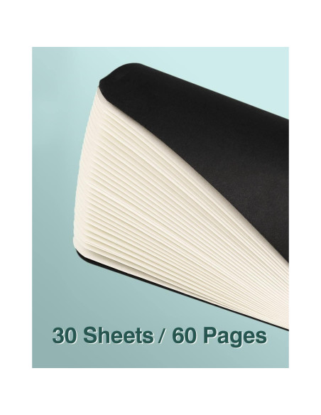 Cuadernos de Bolsillo Gwybkq 12 Piezas 30 Hojas Negro