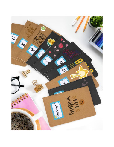 Cuadernos de Bolsillo Gwybkq 12 Piezas 30 Hojas Negro