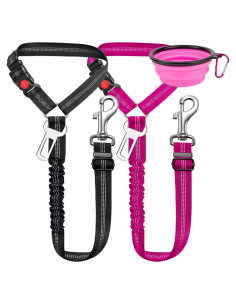 Cinturón de Seguridad para Perros Hillinkit Ajustable 60-73cm