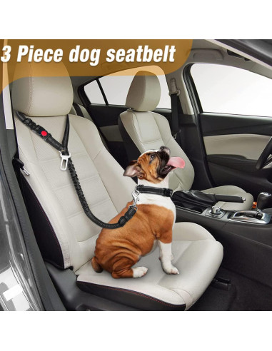 Cinturón de Seguridad para Perros Hillinkit Ajustable 60-73cm