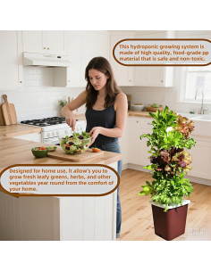 Kit de Cultivo Hidropónico Vertical LnzyGarden 30 Plantas 2