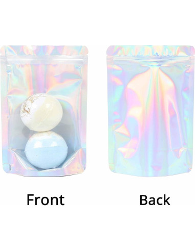 Bolsas Holográficas Mylar 4CP 100 Pcs 14x20 cm Reutilizables