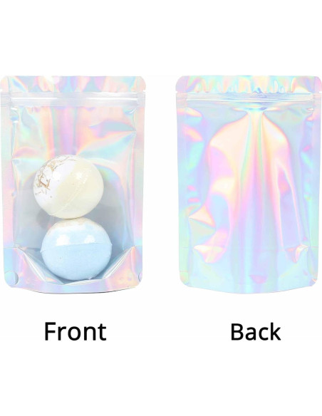 Bolsas Holográficas Mylar 4CP 100 Pcs 14x20 cm Reutilizables