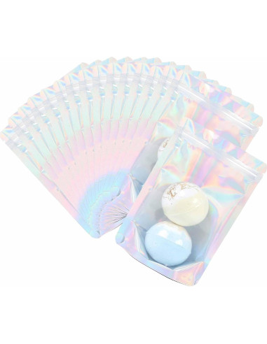 Bolsas Holográficas Mylar 4CP 100 Pcs 14x20 cm Reutilizables