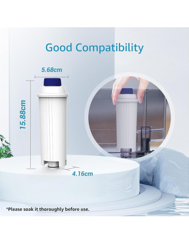 Filtro de Agua AQUA CREST para Cafetera DeLonghi - 2 Unidades