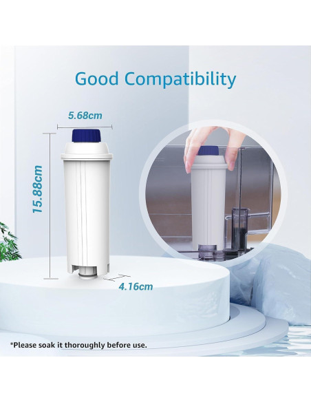 Filtro de Agua AQUA CREST para Cafetera DeLonghi - 2 Unidades