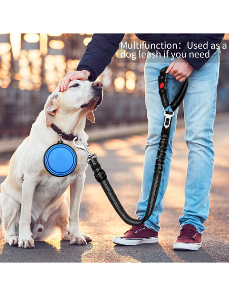 Cinturón de Seguridad para Perros Hillinkit Ajustable 60-73cm