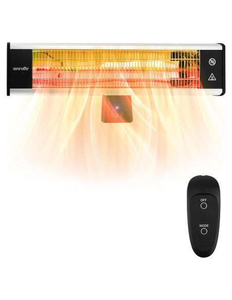 Calentador de Patio Infrarrojo SereneLife 1500W Montado en Pared