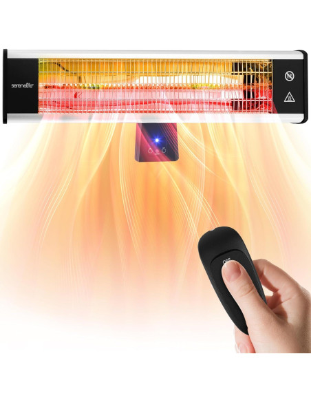 Calentador de Patio Infrarrojo SereneLife 1500W Montado en Pared