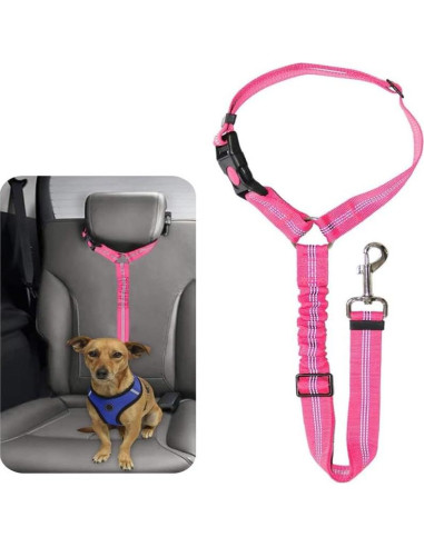 Cinturón de Seguridad para Perros Hillinkit Ajustable 60-73cm