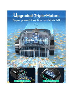 Limpiador de piscina robótico inalámbrico WYBOT C2, 180 min 2