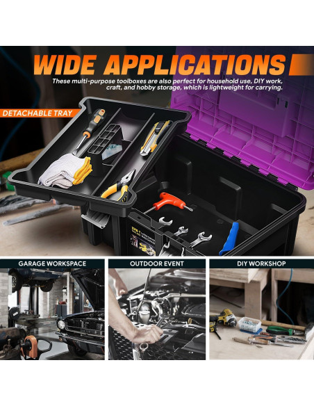 Juego de Caja de Herramientas 2-en-1 CAAP DRIVEN Púrpura