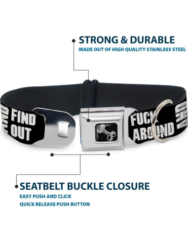 Collar de Perro de Cinturón de Seguridad Buckle-Down 38-66 cm