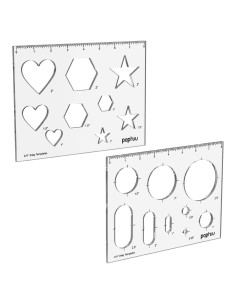 Juego de Plantillas para Router Poptuu - Acrílico 18 en 1
