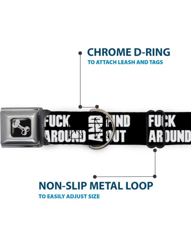 Collar de Perro de Cinturón de Seguridad Buckle-Down 38-66 cm