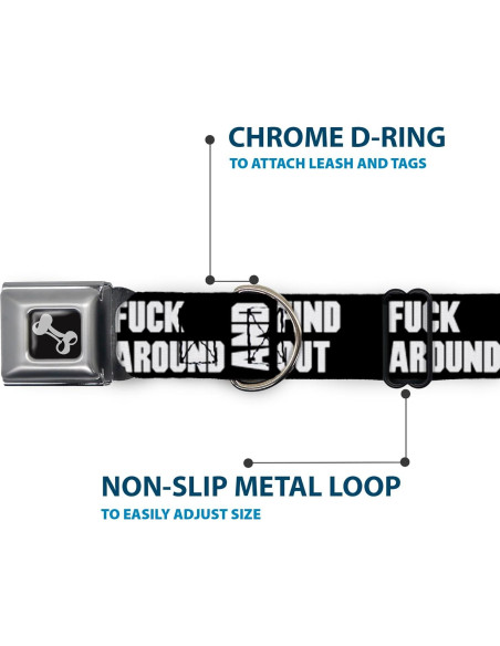 Collar de Perro de Cinturón de Seguridad Buckle-Down 38-66 cm