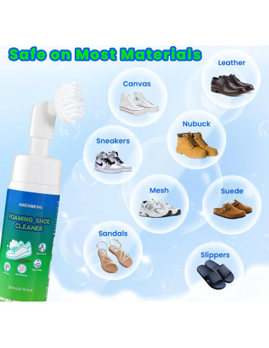 Kit Limpiador de Zapatos SHENMENG 191 g Espuma Sin Agua