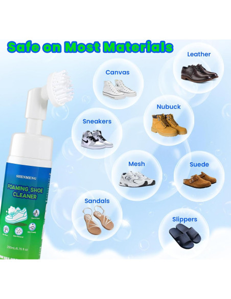 Kit Limpiador de Zapatos SHENMENG 191 g Espuma Sin Agua
