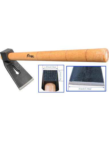 Martillo de Carpintería FITOOL Azuela Recta 790g Mango Madera