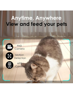 Comedero Automático para Perros Yiwu 5L Doble Bowl con Cámara 2