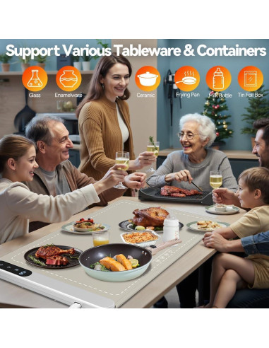 Alfombrilla Calentadora de Comida CURMEDI 500W Caqui