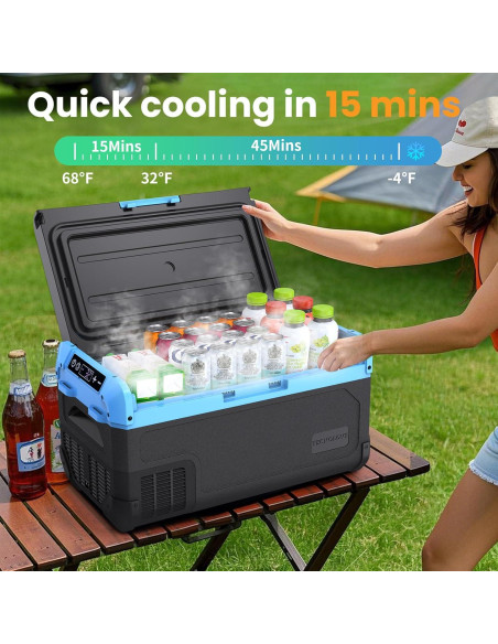 Refrigerador Portátil Tecnolove 20L - Enfriamiento Rápido - Azul Refrigerador Portátil Tecnolove 20L - Enfriamiento Rápido - Azul