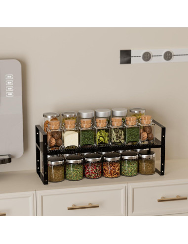 Estante de Zapatos Ipotive Expandible y Apilable Negro Grande