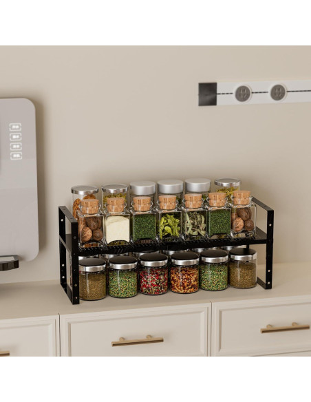 Estante de Zapatos Ipotive Expandible y Apilable Negro Grande