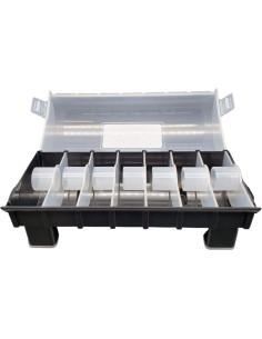 Dispensador de Etiquetas QSRProducts 7 Ranuras 1" y 3/4" 2