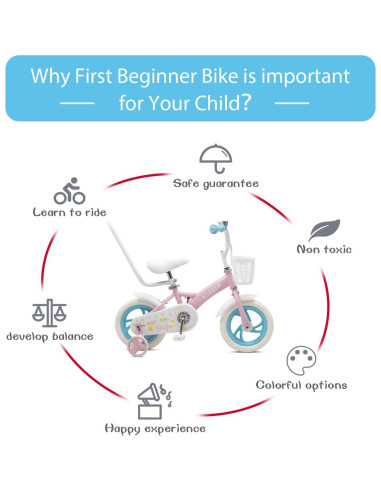 Bicicleta de Equilibrio ACEGER 12" para Niños 2-5 Años