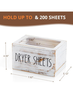 Soporte para Hojas de Secadora CMLKLZD Madera Blanqueada 17.6x11.5x9.1cm 2