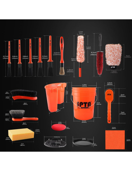 Set de Lavado de Autos SPTA 33 Piezas Cubo 20L con Filtro