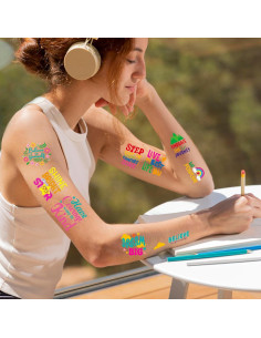 Tatuajes Temporales Motivacionales INCOK - 280 Diseños 8 Hojas 2