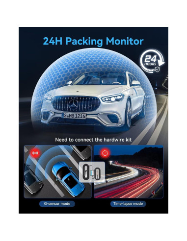 Cámara Dash 4K Full HD YouthCity Delante y Detrás 32GB