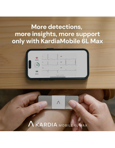 KardiaMobile 6L Max AliveCor | Monitor EKG 6 Derivaciones