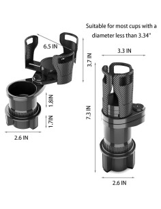 Soporte para Tazas de Auto YDHYDDHY Expandible 2 en 1 2