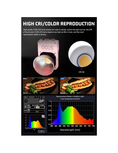 Cámara Fotográfica LED BAFONGCINE S100 100W Luz de Relleno